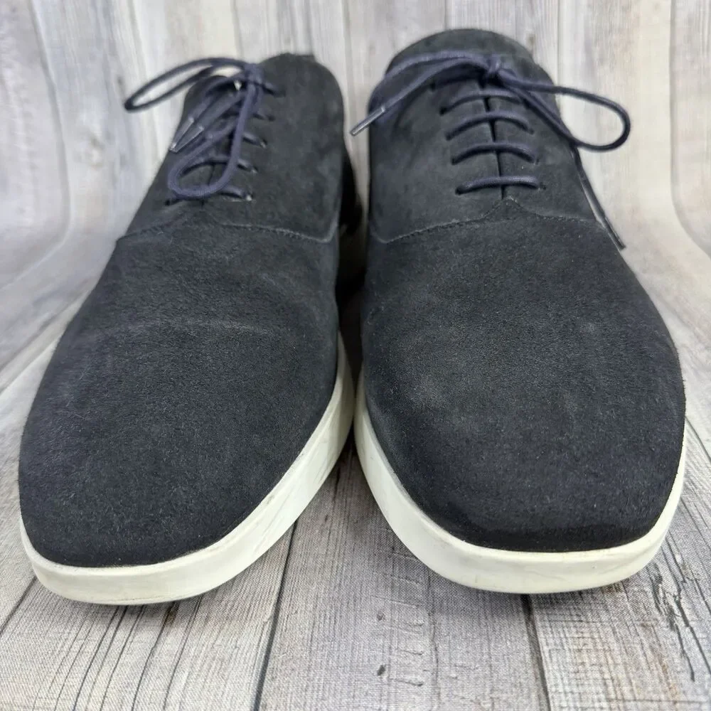 Wolf & Shepherd Shoes Men's Sz 10.5 M Navy Blue Suede Crossover Longwing Oxford